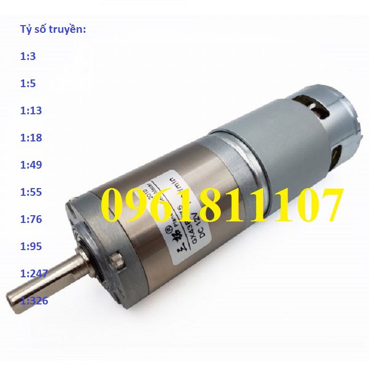 Motor giảm tốc 775 12V 24V hộp số planetary, motor giảm tốc 12V 775 nhông hành tinh