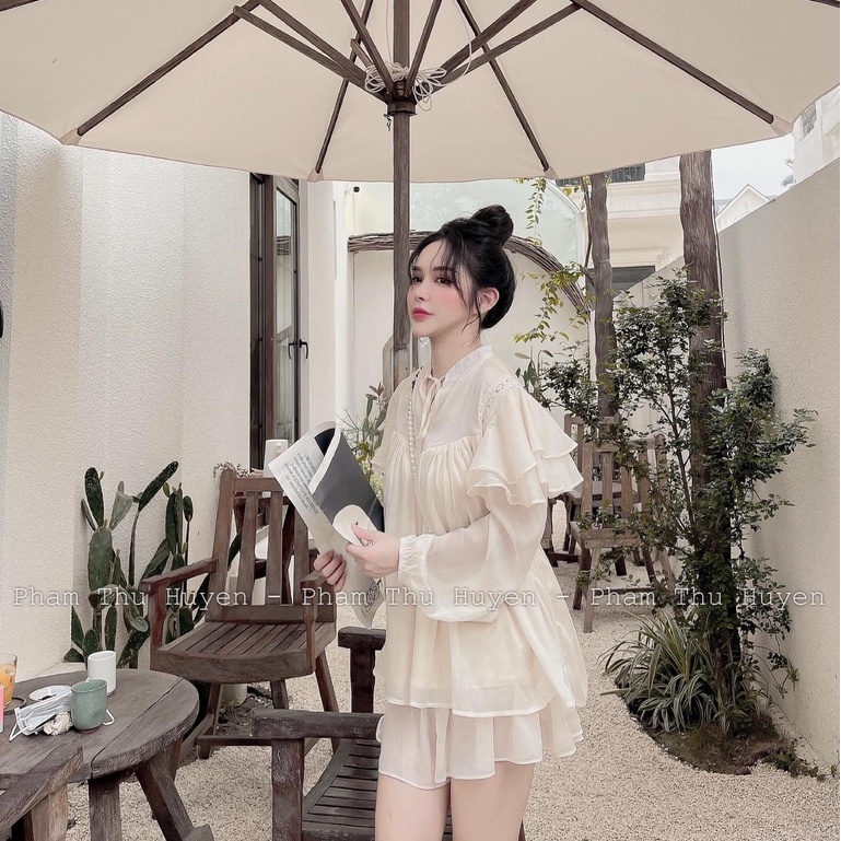Set voan tay bèo + cv - Shop Huyền Bé Ảnh Thật Tự Chụp