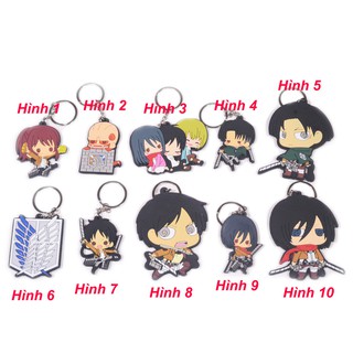 [thanh lý bán lỗ] Móc khóa Anime cao su - Attack On Titan [AAM] [PGN18]