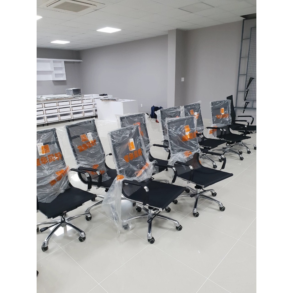 Ghế làm việc lưới lưng cao chân xoay nhôm TM003A (hàng loại 1)