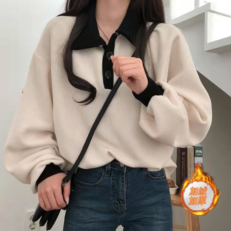 Áo Nỉ Dài Tay Dáng Rộng Thiết Kế Mới Năng Động Thời Trang Dành Cho Nữ