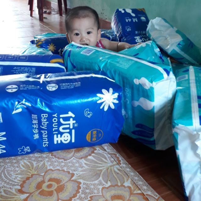 Bỉm quần Youli baby pants size M 88q, L 84q