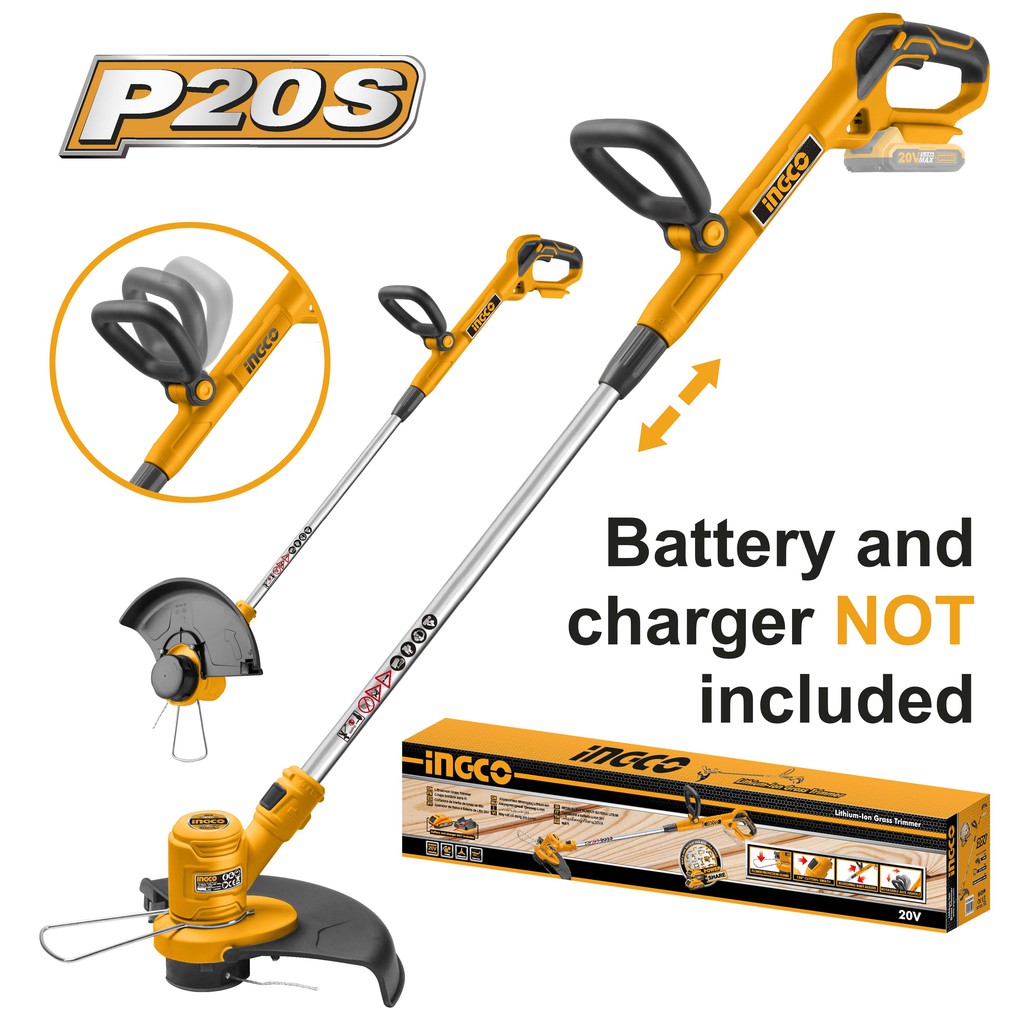 Máy cắt cỏ dùng pin Lithium INGCO - CGTLI2001 (KHÔNG BAO GỒM PIN VÀ SẠC)