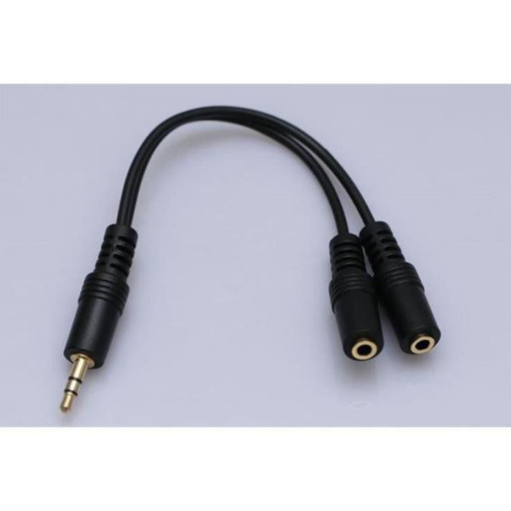 Jack chia âm thanh 1 ra 2 cổng audio 3.5 mm