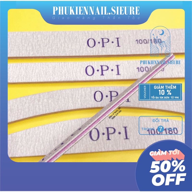 Dũa móng OPI - loại dày đủ 3 hình chuyên dụng cho dân làm móng