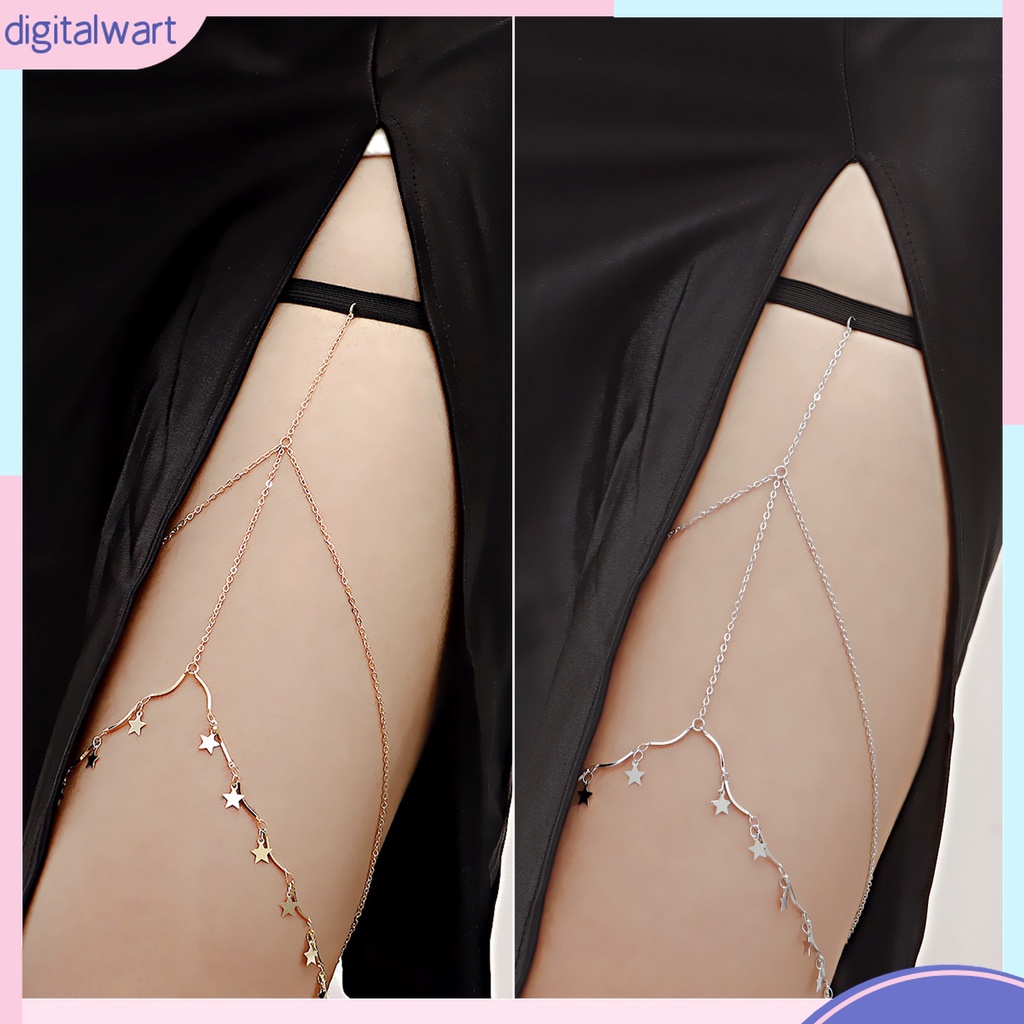 {digitalwart} Dây Xích Cơ Thể Nhiều Lớp Tua Rua Bắt Mắt Hình Học Có Thể Điều Chỉnh Trang Trí Đầm Quyến Rũ Cho Nữ Chuỗi Đeo Đùi Đi Biển