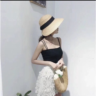 Áo 2 dây len len tăm dệt kim thiết kế basic kiểu ulzzang