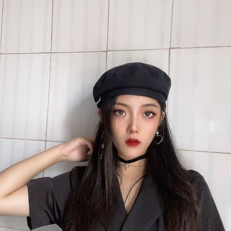 Mũ nồi nữ Beret có dây rút thời trang
