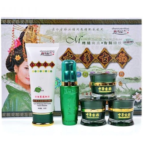 Bộ mỹ phẩm hoàng cung Danxuenilan xanh 5in1 - trắng da sạch mụn, nám, tàn nhang