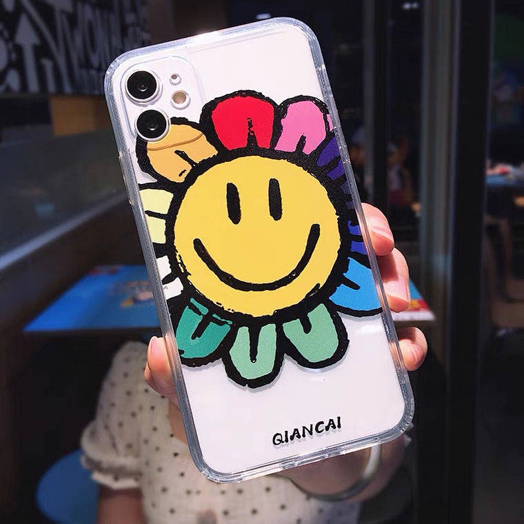 Ốp điện thoại silicone trong suốt hoạ tiết dễ thương thích hợp cho Iphone14 12pro XR 8plus 13 iPhone X Xsmax 6 7 11 IH2f