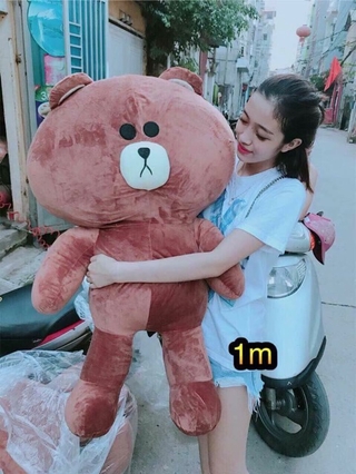 - gấu Brown khổ 1m cao 95cm( ảnh thật kèm video )