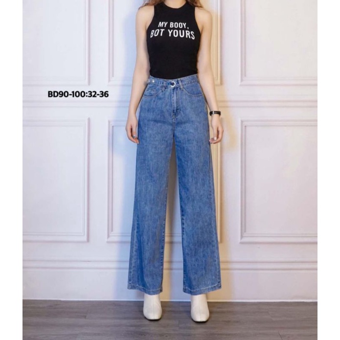 Quần jean ống rộng Bigsize 55 đến 90 ký