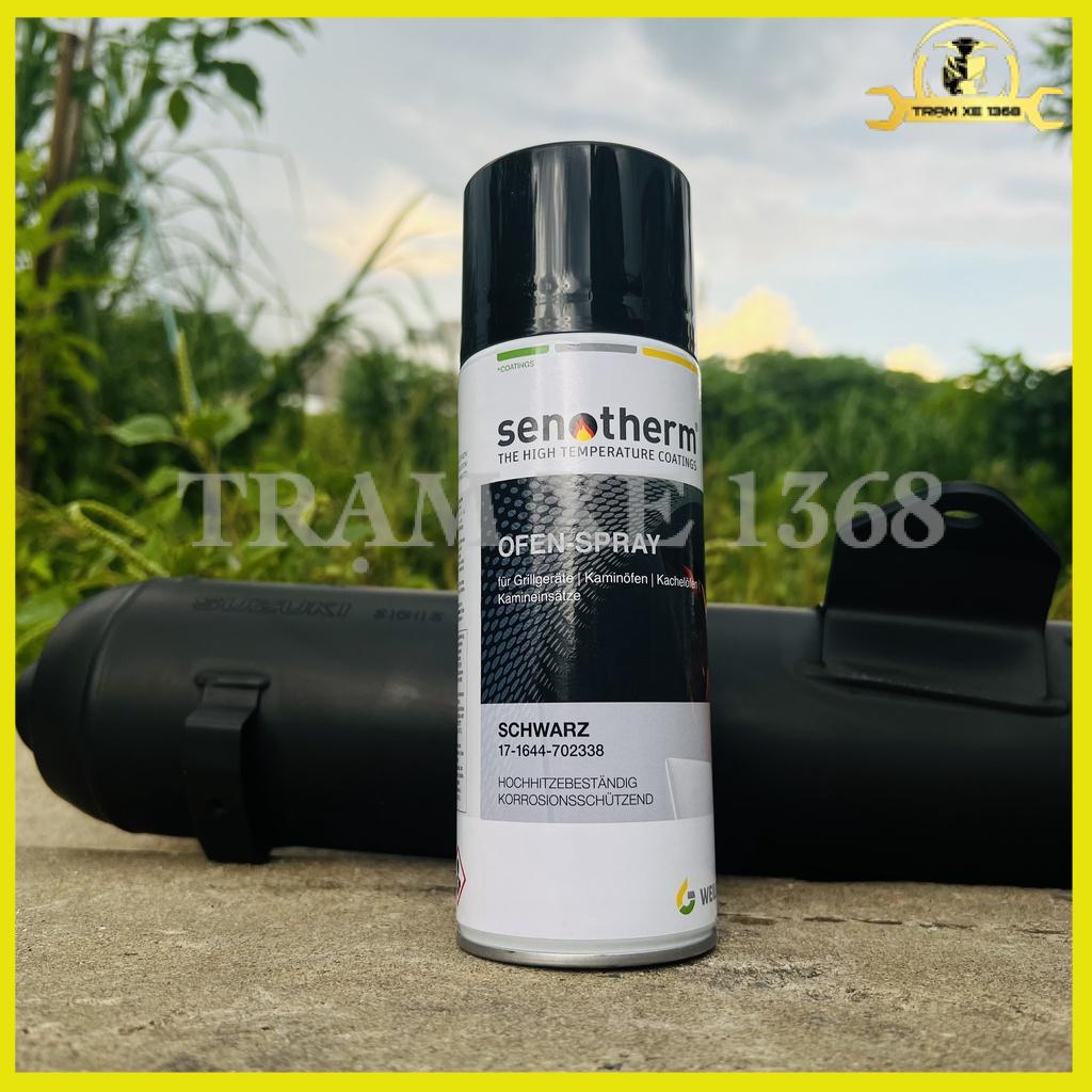 Senotherm Sơn Chịu Nhiệt Nhập Khẩu từ Đức Sơn Pô Chống Cháy Màu Đen Mờ 400ml