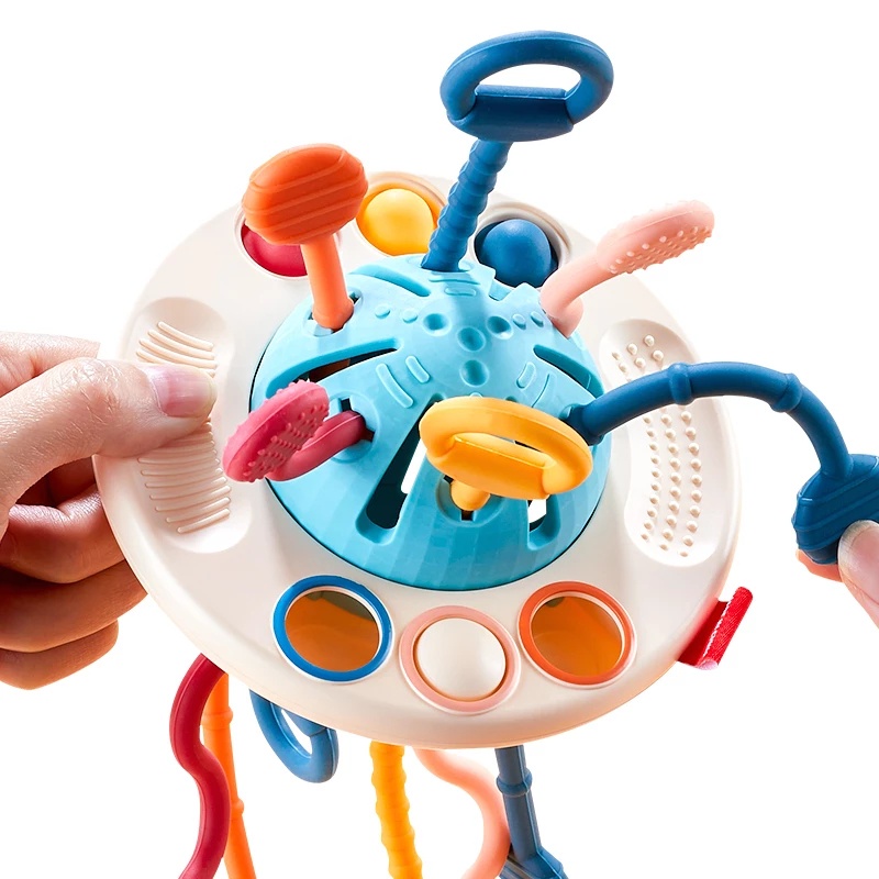 Đồ Chơi Dây Kéo Bằng Silicone 6 12 Tháng Phát Triển Trí Tuệ Cho Bé 1 2 Tuổi