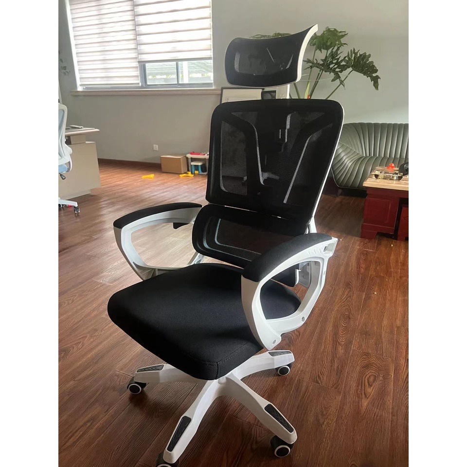 Ghế văn phòng, ghế lưng kép lưng lưới công thái học ergonomic thông minh hỗ trợ giảm đau mỏi thắt lưng.