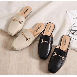 Giày nữ, sục nữ mũi vuông móc xích - A21