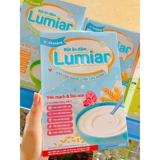 Bột ăn dặm Lumiar cho trẻ từ 4 tháng tuổi, hộp giấy 200g.