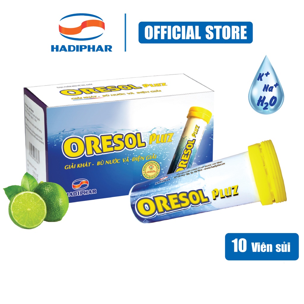 Viên sủi bù nước và điện giải Oresol Pluz (10 viên)