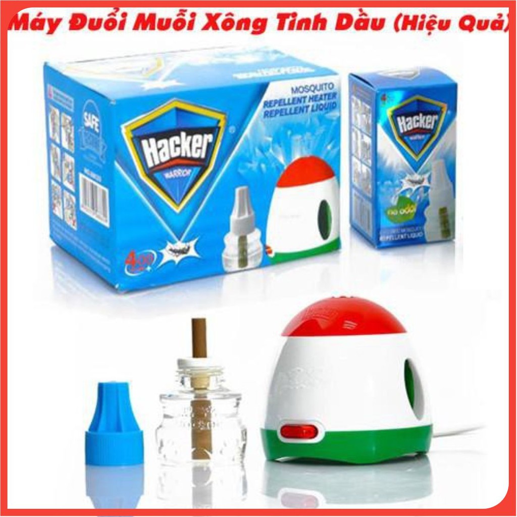 Máy đuổi muỗi xông tinh dầu HACKER (kèm lọ tinh dầu) phòng ngừa côn trùng,khử mùi