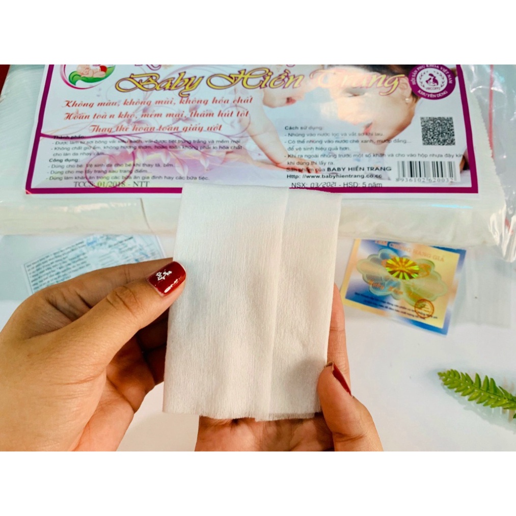Khăn khô đa năng BABY HIỀN TRANG , khăn giấy khô, khăn cho mẹ và bé A Lá Kids
