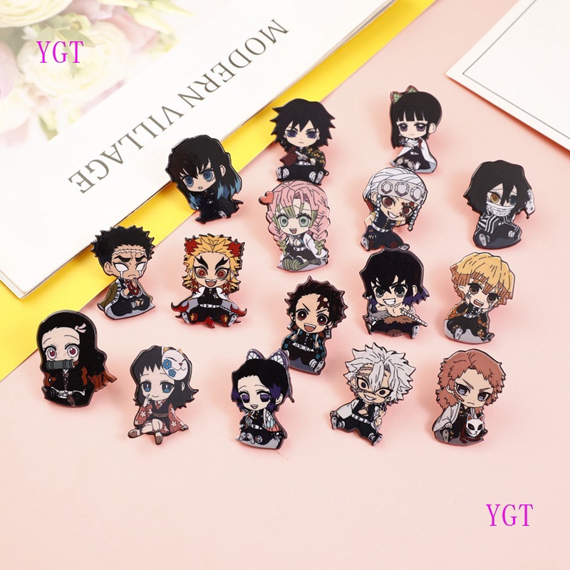 Huy hiệu cài áo họa tiết hoạt hình Kimetsu No Yaiba dễ thương