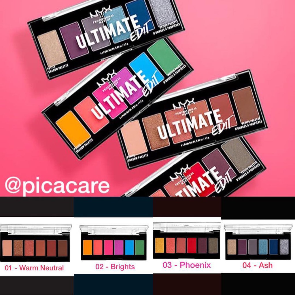 Phấn Mắt Nyx Ultimate Edit Petite Shadow Palette (Hộp 6 ô)