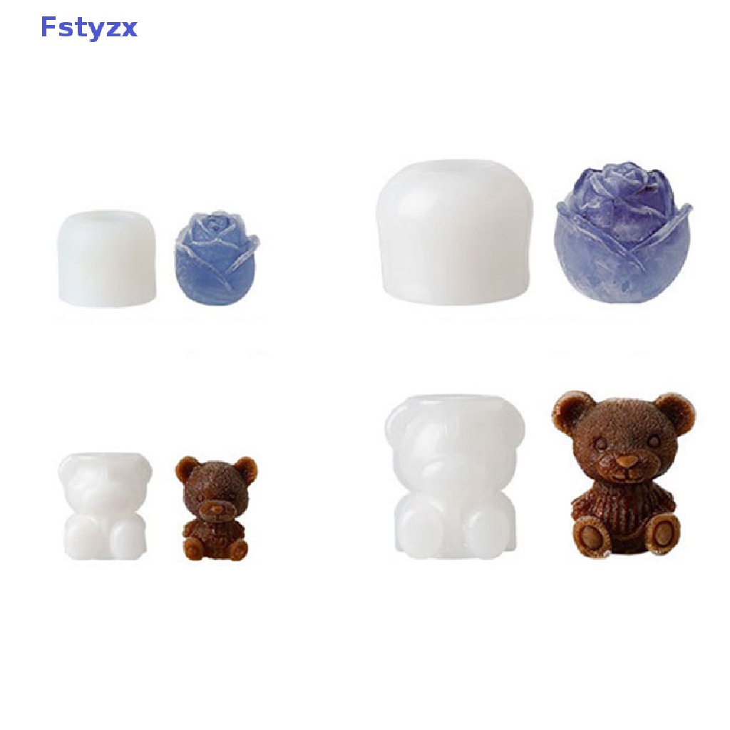 Khuôn Làm Đá / Sô Cô La / Kem Hình Gấu / Bông Hoa Bằng Silicone