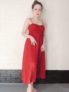 Đầm maxi nhúng ngực