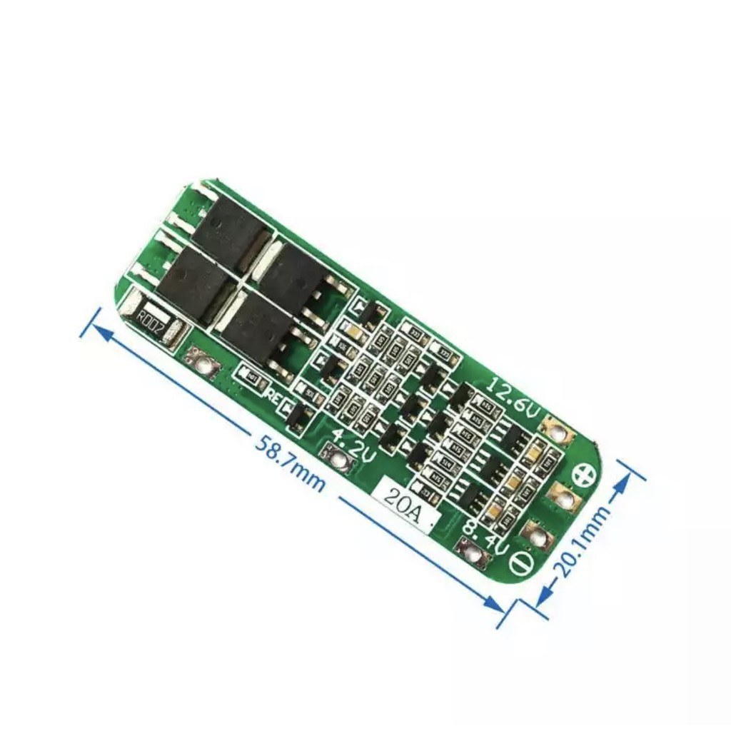 Mạch 3S 12.6V - 20A Auto Recovery, sạc và bảo vệ pin Li-ion 3.7V.