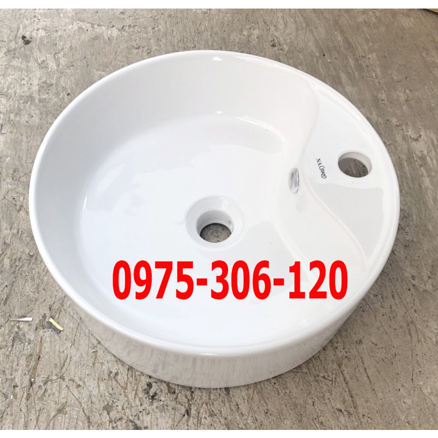 Chậu rửa mặt lavabo Đặt Bàn Đá 8802NA thương hiệu NA.GRAND, men NANO trắng sáng chống ố chống bám bẩn