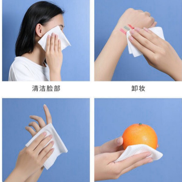 Khăn mặt khô dùng 1 lần lau khô, lau ướt - Giấy lau mặt dùng một lần