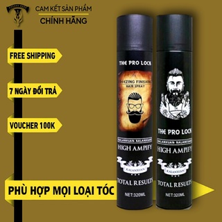 Gôm xịt tóc the pro lock 320ml, keo xịt giữ nếp tóc mềm chính hãng