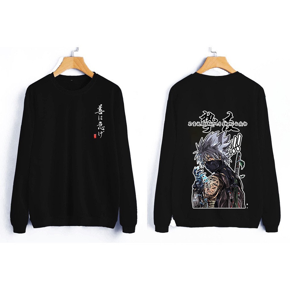 Áo Naruto - BST Áo nỉ sweater Naruto in hình uchiha - sasuke - kakashi mẫu đẹp