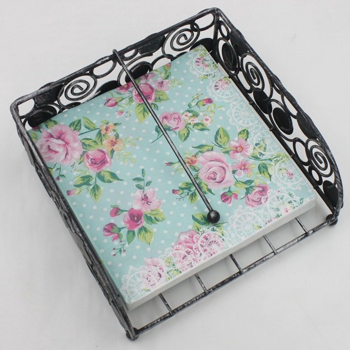[26 Phong Cách] 20 Khăn Ăn In Hình Hoa Hồng Và Cây Lá 33cmx33cm
