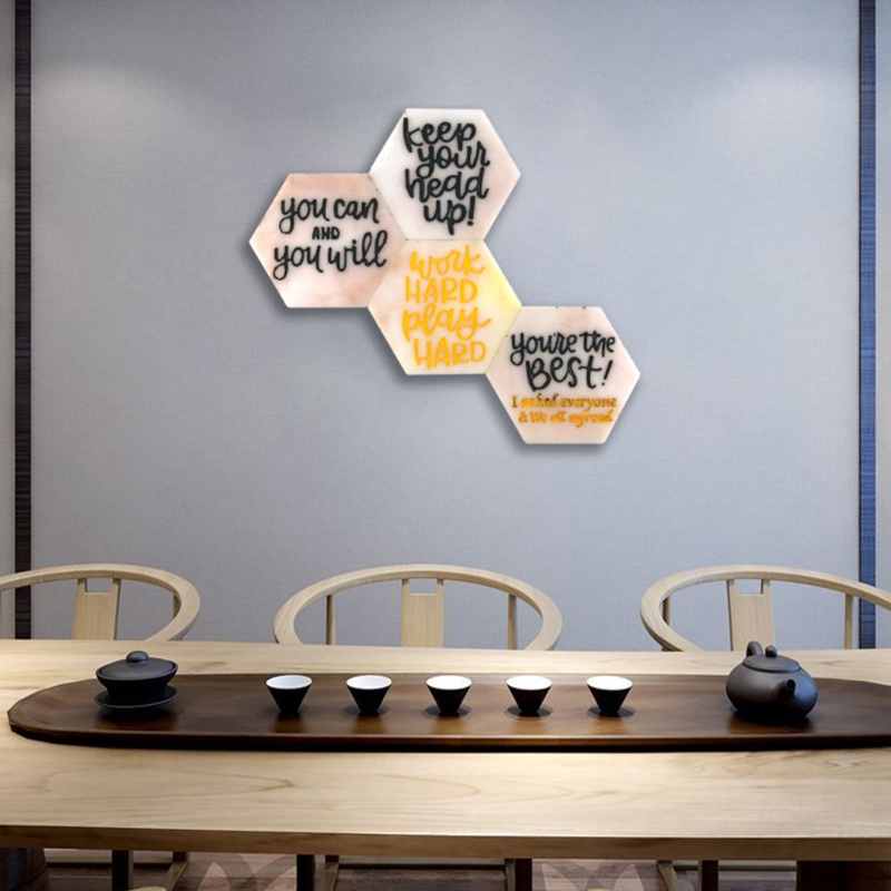 Sa Khuôn Nhựa Hình Lục Giác Sáng Bóng Dùng Làm Móc Khóa / Đồ Trang Sức