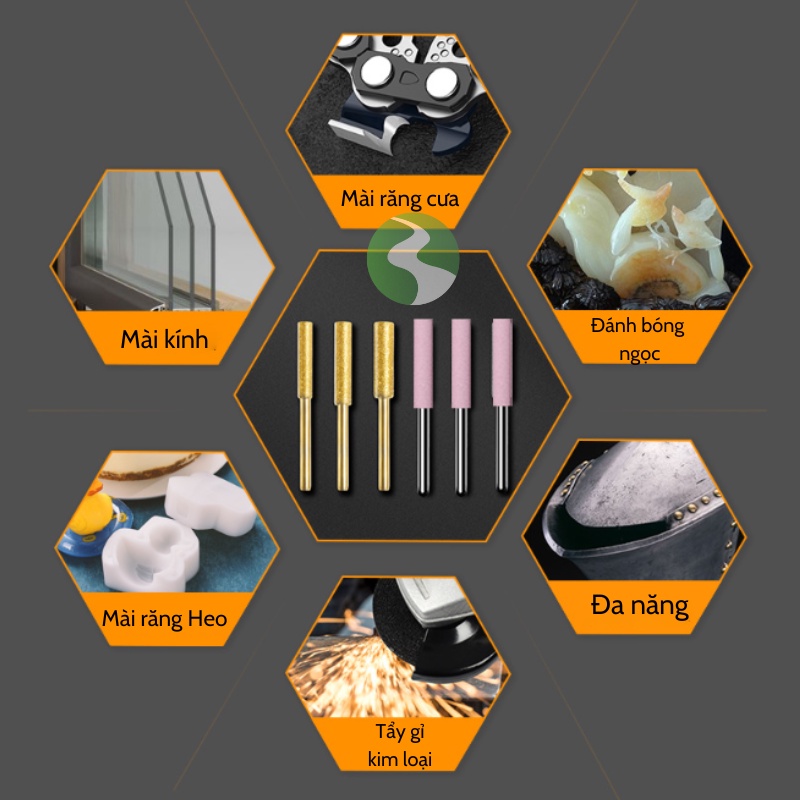 Đá mài mini Dương Ninh mài răng heo, gốm sứ, lưỡi cưa, chạm khắc đa năng DM69