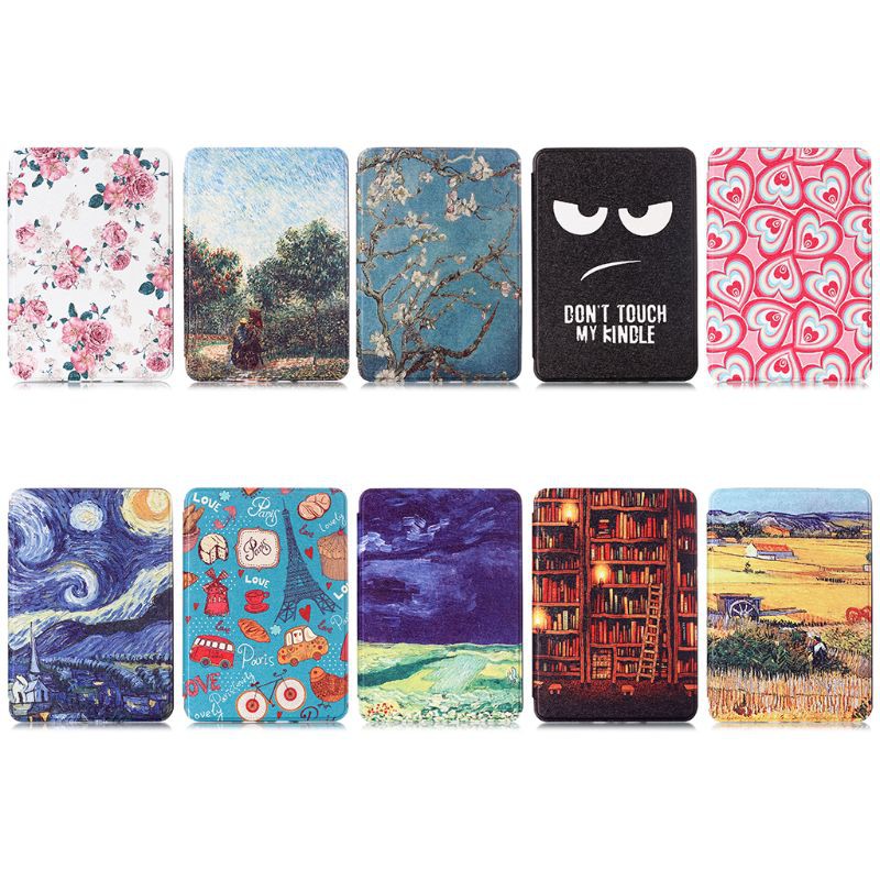 TPU Soft Case For Amazon Kindle Paperwhite 4 Smart Cover Painting eBook Case