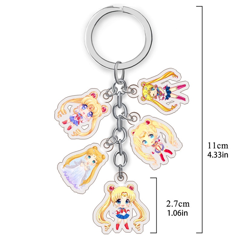 Móc Khóa Hình Thủy Thủ Mặt Trăng Dễ Thương