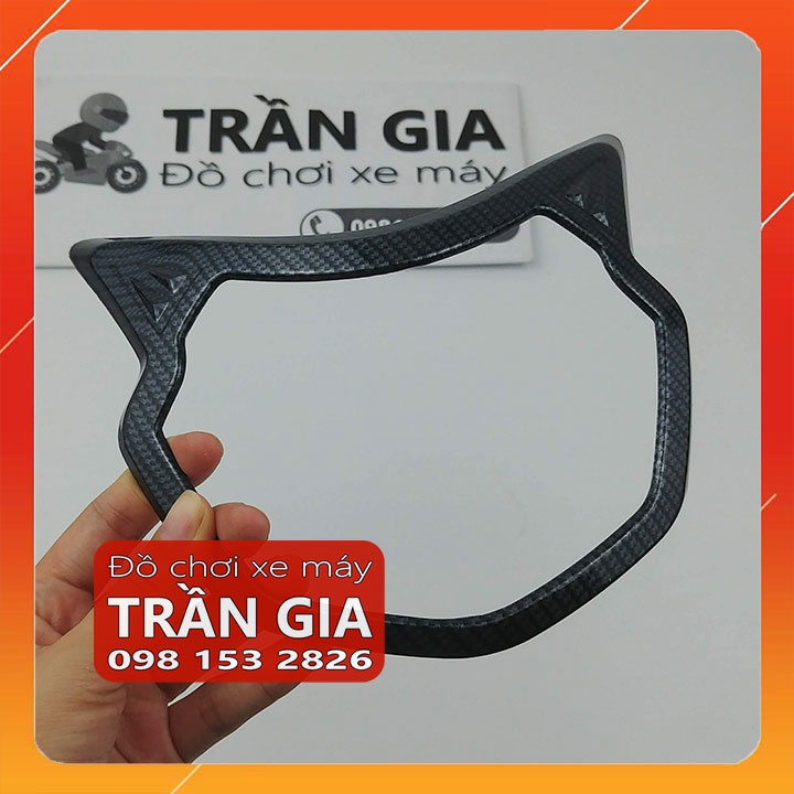 Ốp viền đèn pha xe vision 2021-2022 xi inox cacbon - phụ kiện trang trí