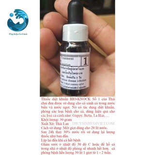 [Rẻ Vô Địch] Bio knock số 1, 2, 3, 4 Thuốc trị bênh cá cảnh xuất xứ từ THÁI LAN