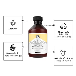 Dầu gội đầu gàu Davines Naturaltech Purifying