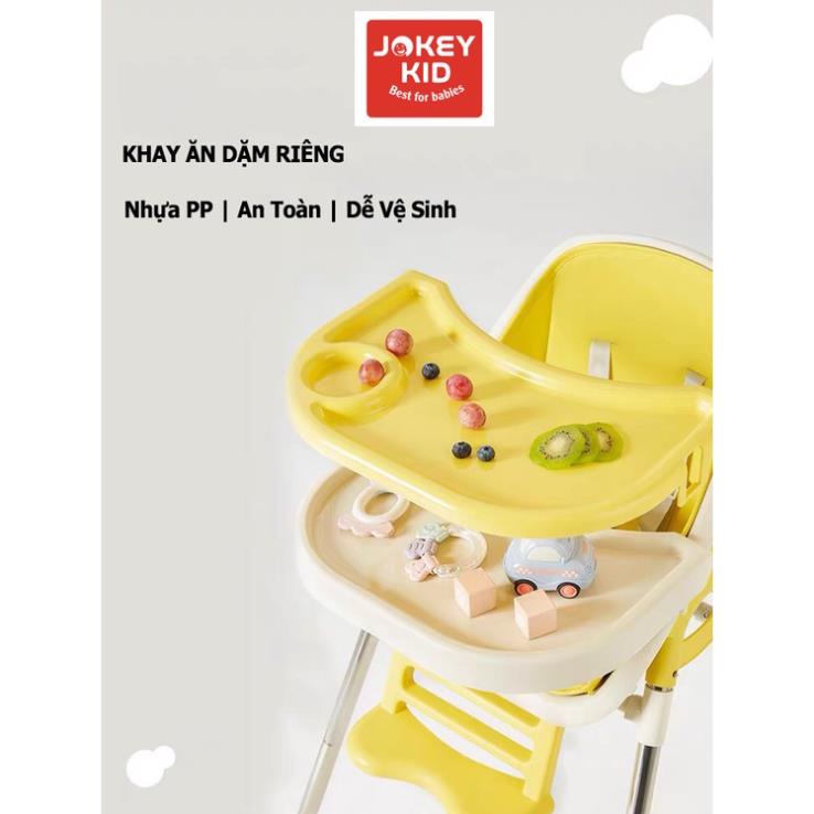 Ghế ăn dặm cho bé cao cấp Jokey V5 điều chỉnh độ cao tặng kèm đệm lót - Bảo Hành 24 tháng