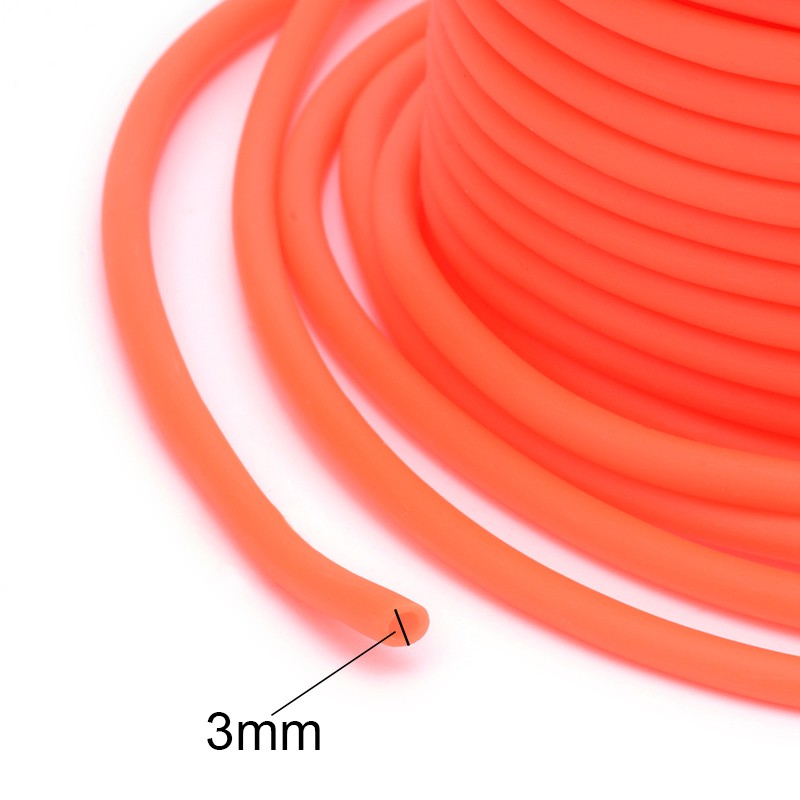 Ready Stock 1Roll 3mm Hole: 1.5mm Hollow Pipe PVC Tubular Synthetic Rubber Cord