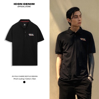 Áo Polo Nam Ngắn Tay ICON DENIM Ombre Restyle Reborn PL100041
