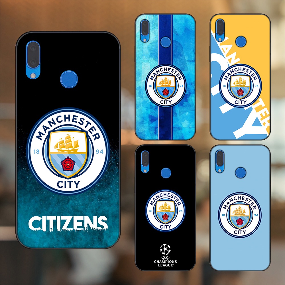Ốp lưng Huawei Nova 3, Nova 3i, Nova 3e, P20 Lite viền đen in hình Manchester City MC
