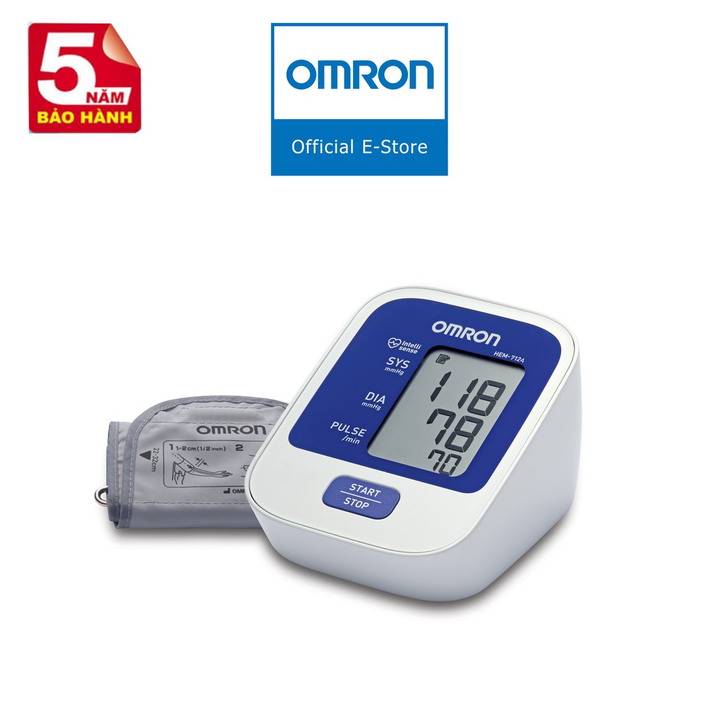 [Mã COSMALL11 -10% ĐH 250K]Máy đo huyết áp bắp tay tự động Omron HEM-7124
