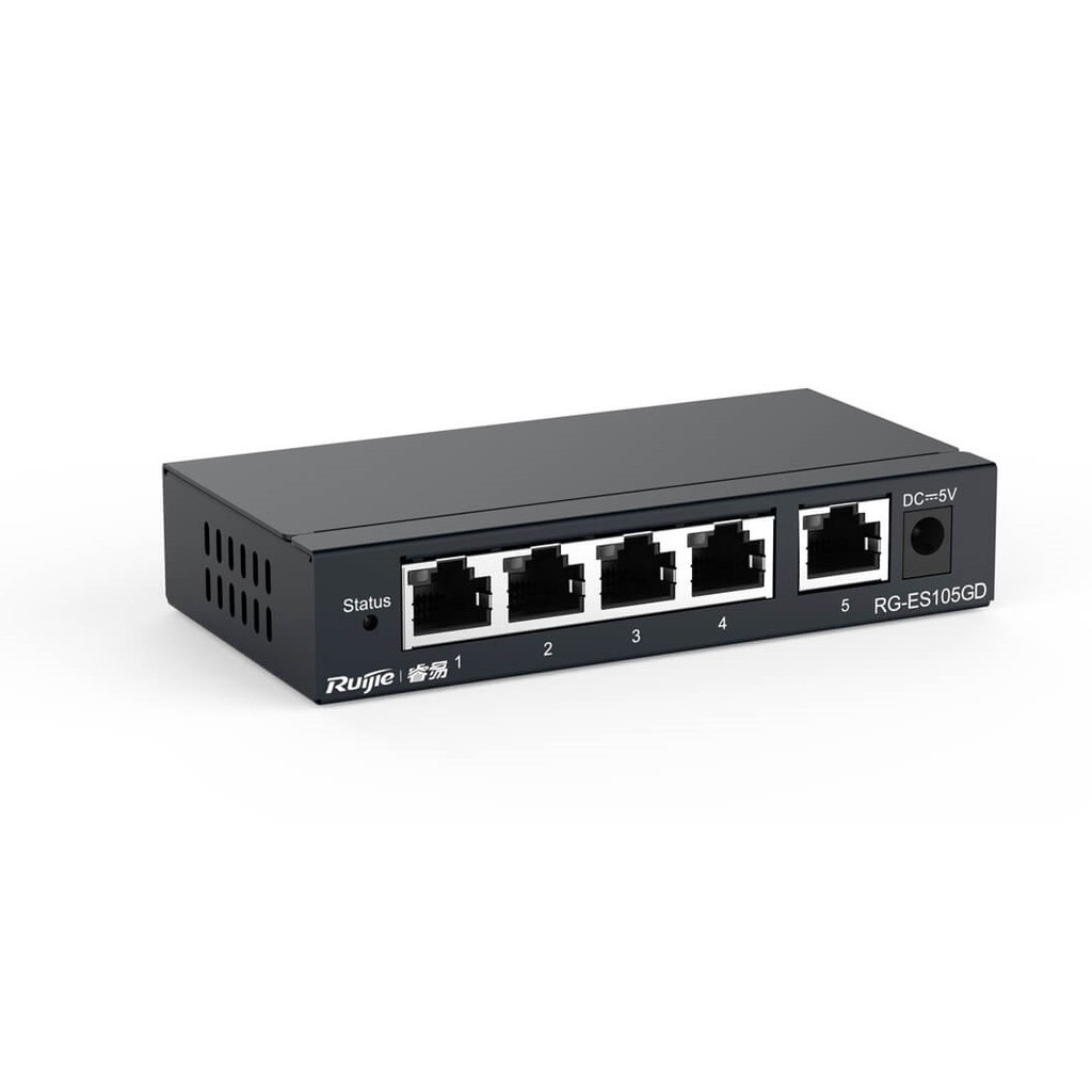 Thiết bị mạng Switch Ruijie Reyee RG-ES105GD 5-Port Gigabit unmanaged