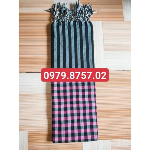 Khăn rằn nam bộ hồng đen_ 60x165cm ( hàng có sẵn )