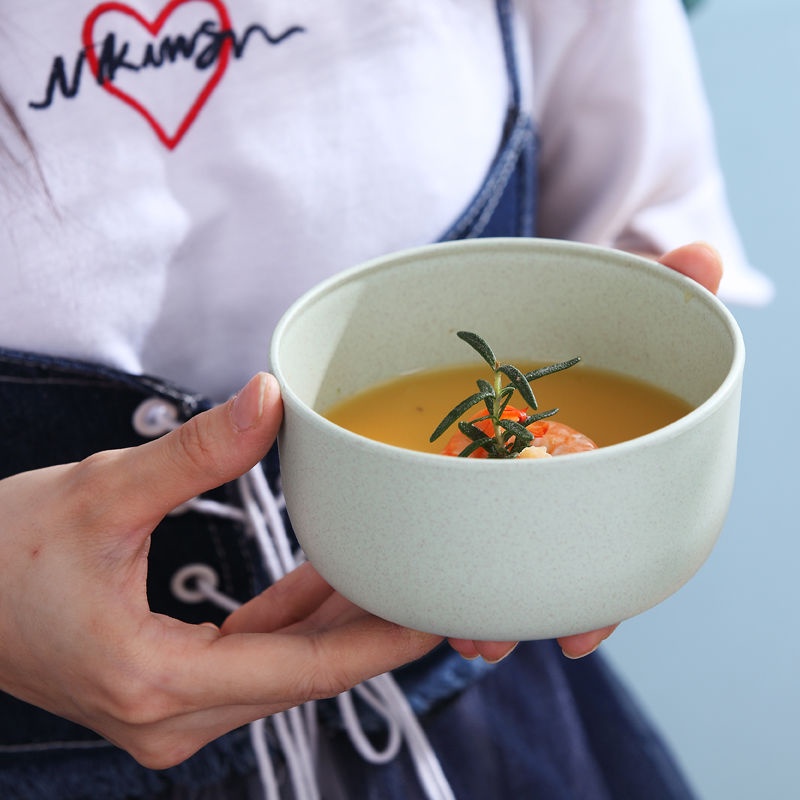 Tô Ăn Bằng Nhựa Lúa Mạch Chống Sốc Phong Cách Nhật Bản Cho Bé