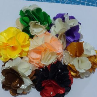 Hoa vải lụa trang trí áo váy đầm , bờm cài tóc